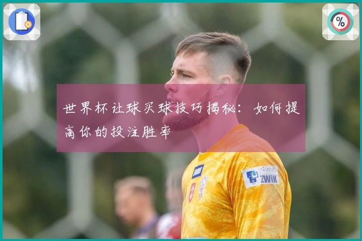 世界杯让球买球技巧揭秘：如何提高你的投注胜率